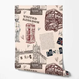 tapeta-na-sciane-pastelowe-londyn-napisy-flaga-do-pokoju-nastolatka
