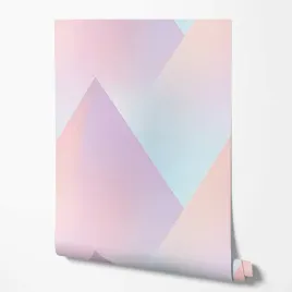 tapeta-na-sciane-geometria-trojkaty-gradient-rozowy-blekitny-do-salonu
