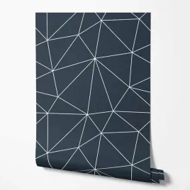 tapeta-na-sciane-wzor-biale-linie-granatowe-tlo-do-przedpokoju-sypialni