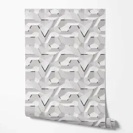 tapeta-na-sciane-efekt-3d-biale-ksztalty-ecru-tlo-do-biura-salonu-sypialni