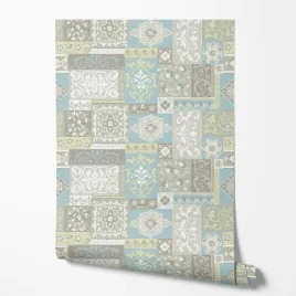 tapeta-na-sciane-kafelki-wzory-niebieski-zielony-do-jadalni-salony-sypialni