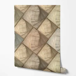 tapeta-na-sciane-dekoracja-kafelki-drewniane-geometria-do-sypialni