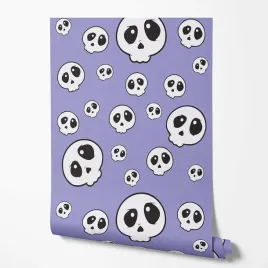 tapeta-na-sciane-dzieciece-czaszki-fioletowe-tlo-do-pokoju-dziecka