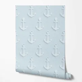 tapeta-na-sciane-blekitne-kotwice-niebieskie-tlo-paski-do-pokoju-dziecka
