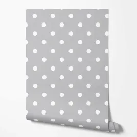 tapeta-na-sciane-biale-kropki-szare-tlo-stylowe-do-jadalni-sypialni
