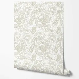 tapeta-na-sciane-bezowe-kontury-lisci-kwiatow-wzorow-do-sypialni