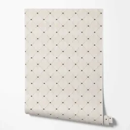 tapeta-na-sciane-czarne-kropki-bezowe-paski-tlo-do-sypialni-salonu