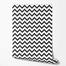 tapeta-na-sciane-czarno-biale-zygzaki-do-pokoju-nastolatka-sypialni