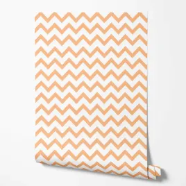 tapeta-na-sciane-pomaranczowe-biale-zygzaki-do-pokoju-nastolatka