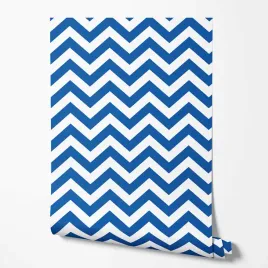 tapeta-na-sciane-niebieskie-biale-zygzaki-do-pokoju-nastolatka-sypialni