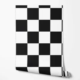 tapeta-na-sciane-kratka-szachownica-czarno-biala-do-sypialni