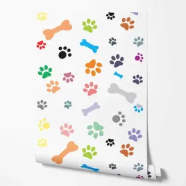 tapeta-na-sciane-lapki-kosci-wielokolorowe-do-pokoju-dziecka