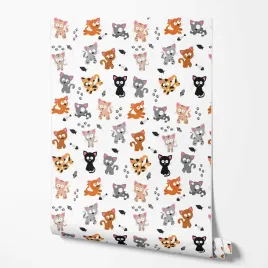 tapeta-na-sciane-kotki-lapki-biale-tlo-do-pokoju-dziecka-sypialni