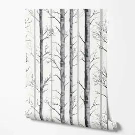 tapeta-na-sciane-drzewa-las-szare-do-pokoju-nastolatka-przedpokoju-biura