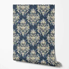 tapeta-na-sciane-ornamenty-bezowe-wzory-ksztalty-linie-do-przedpokoju