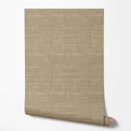 tapeta-na-sciane-imitacja-plotno-len-ciemny-bezowy-do-pokoju-dziecka