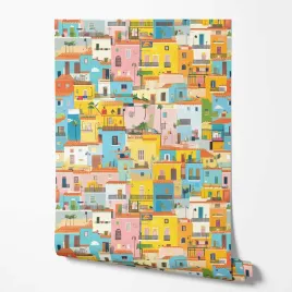 tapeta-na-sciane-kolorowe-miasto-domy-kreskowka-do-pokoju-dziecka