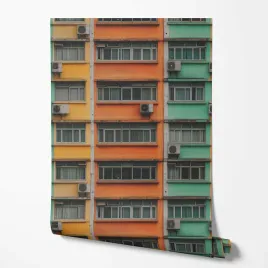 tapeta-na-sciane-stare-balkony-okna-budynek-do-sypialni