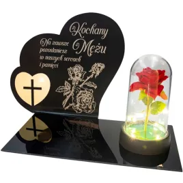 dekoracja-na-grob-grawerowany-znicz-podstawka-na-cmentarz-roza-dla-meza