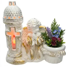 znicz-gipsowa-figurka-nagrobna-aniol-zloty-latarenka-gips-donica-krzyz