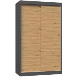 szafa-120-cm-drzwi-przesuwne-do-sypialni-przedpokoju-antracyt-dab-artisan
