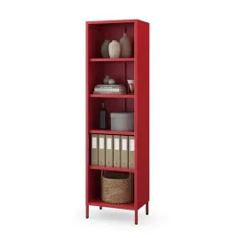 regal-na-ksiazki-slupek-metalowy-modern-jan-nowak-mario-czerwony