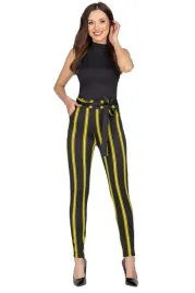 wiazane-spodnie-w-paski-wysoki-stan-legginsy-fs605