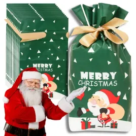torebki-swiateczne-15x23-10szt-zielone-merry-foliowe