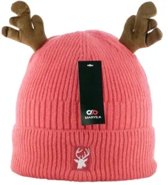 czapka-zimowa-dziecieca-renifer-z-uszkami-red