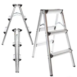 aluminiowa-lekka-kompaktowa-drabina-dwustronna-trzystopniowa