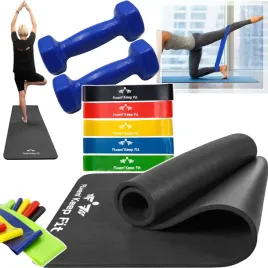 mata-gimnastyczna-do-jogi-fitness-15cm-190x63cm-tasmy-gumy-2x-hantla-1kg