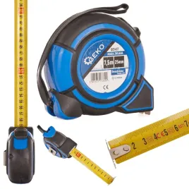 miara-zwijana-75m-25mm-dwustronna-z-gumowa-smycza-i-metalowym-zaczepem