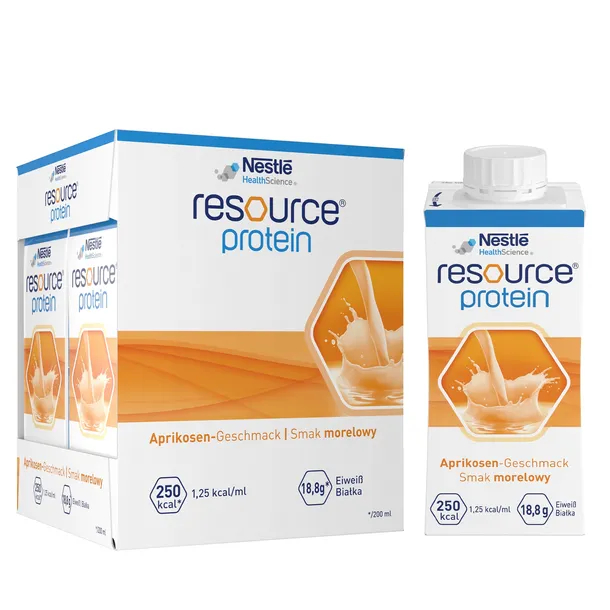 NESTLE RESOURCE PROTEIN o smaku morelowym 4x200ml