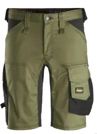 spodenki-robocze-krotkie-meskie-stretch-allroundwork-snickers-r-48-oliwkowe