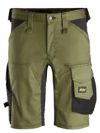 spodenki-robocze-krotkie-meskie-stretch-allroundwork-snickers-50-oliwkowe