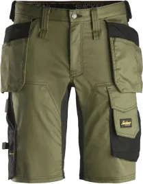 spodenki-robocze-krotkie-meskie-stretch-allroundwork-snickers-50-oliwkowe