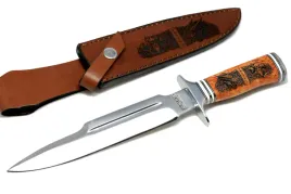 noz-mysliwski-taktyczny-bowie-recznie-wykonany-stal-d2-skorzane-etui-impact