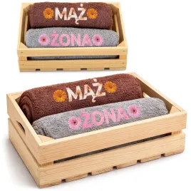 zestaw-dwa-reczniki-prezent-na-urodziny-maz-zona-na-slub-rocznica-slubu