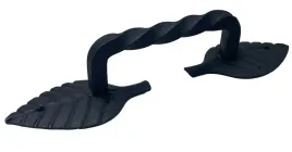 antaba-drzwiowa-uchwyt-do-drzwi-kuta-ozdobna-czarna-215mm-lisc-bukowy