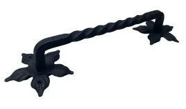 antaba-drzwiowa-uchwyt-do-drzwi-kuta-ozdobna-czarna-210mm-kwiat