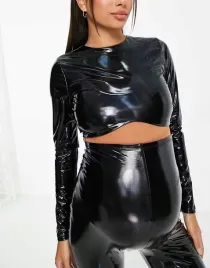 h6c105-czarny-lateksowy-ciazowy-top-naked-wardrobe-s