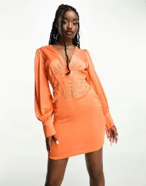 h6a018-pomaranczowa-sukienka-z-dlugim-rekawem-naanaa-m