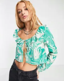 d1d118-zielony-top-z-dlugim-rekawem-i-wiazaniem-z-przodu-bolongaro-trevor-m