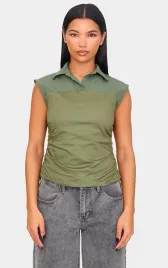 a8a023-zielony-top-z-kolnierzykiem-prettylittlething-xs