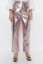 b3d110-rozowe-metaliczne-spodnie-warehouse-l
