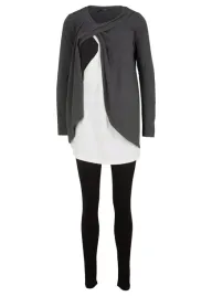 szaro-biala-koszulka-i-czarne-legginsy-ciazowe-bonprix-32-34