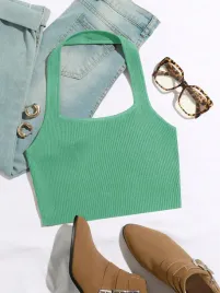 zielony-top-basic-shein-s