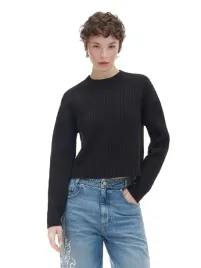 czarny-damski-sweter-prazkowany-cropp-s