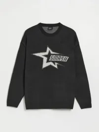 khaki-sweter-z-gwiazdka-house-xxl