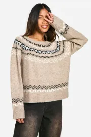 szary-sweter-oversize-boohoo-m